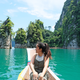 Girl in a canoe in Thailand